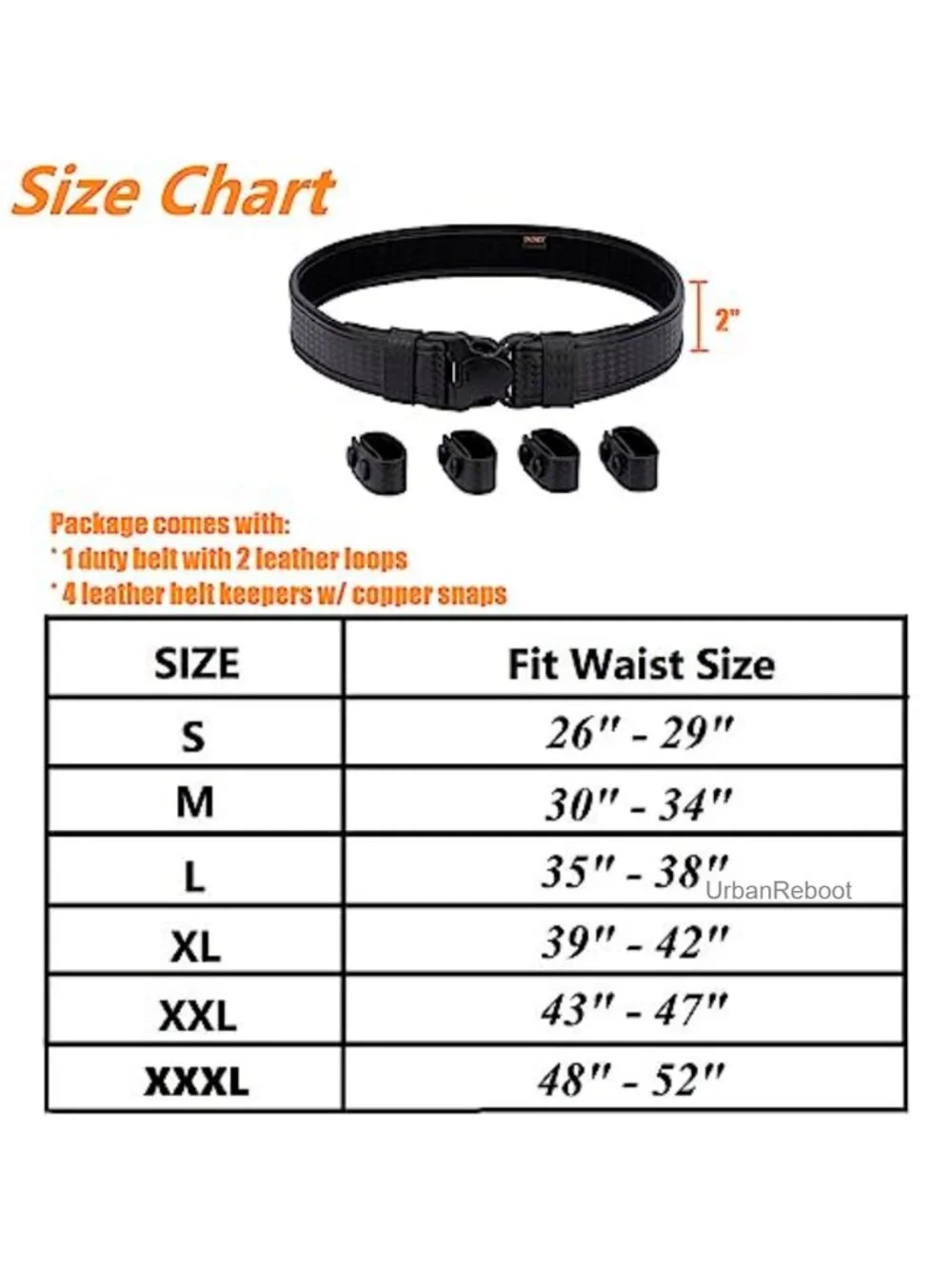 2 Inch Basketweave Duty Belt with Hook Lining, Reversible Inner Belt for